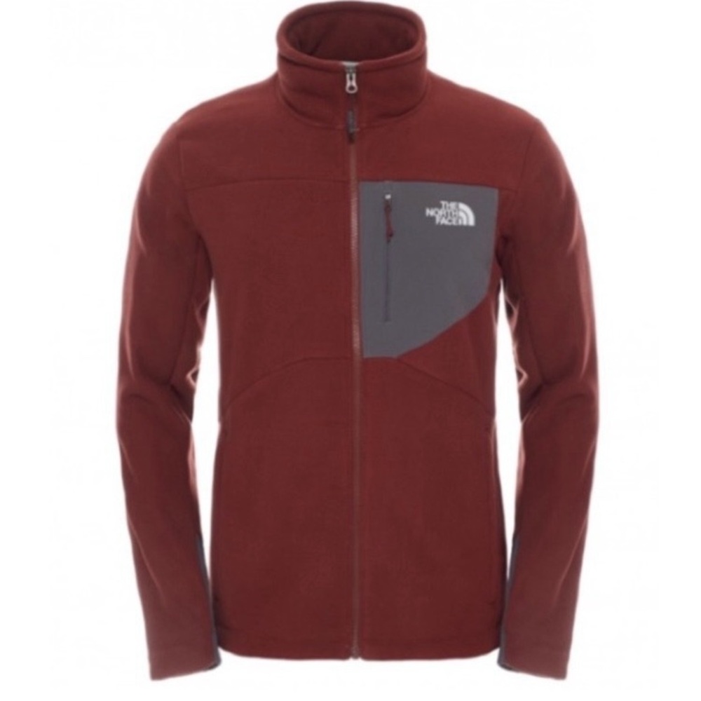 The North Face Chimborazo Fleece Jacket Mens 2XL burgundy Sherpa Lined Full Zip